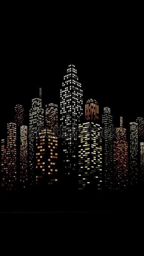 Dark Background Landscape, City Lights Drawing, Night Bg, Building Wallpaper Night, Buildings At Night Drawing, Background Night City, Dark City Aesthetic, Night City Aesthetic Dark Wallpaper, City At Night Illustration