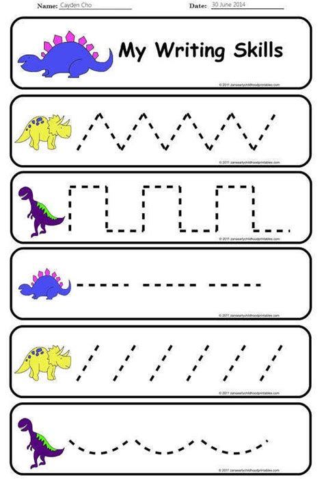 Printable Handwriting Worksheets For Pre K 1318705 1B1 Writing Skills Worksheets, Prewriting Worksheets, Writing Activities For Preschoolers, Kids Writing Activities, Pre Writing Practice, Dinosaur Activities Preschool, Prewriting Skills, Skills For Kids, Writing Printables