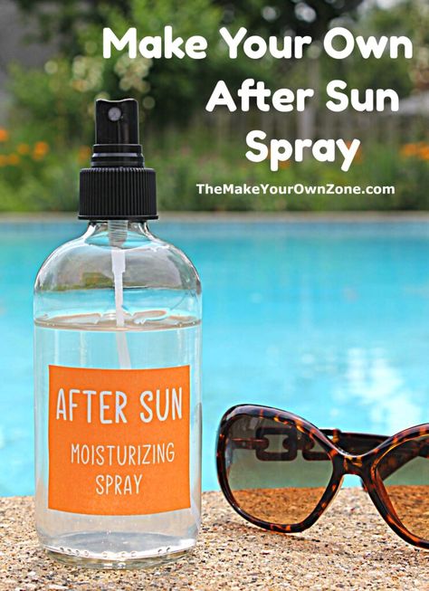 DIY After Sun Moisturizing Spray Beach Skincare, Homemade Deodorant Recipe, After Sun Spray, Hydrating Skin Care, Body Oil Spray, Homemade Makeup, Homemade Deodorant, Spray Moisturizer, Hydrating Skin