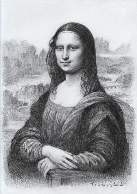 Artist The Drawing Hands (Italian) | Mona Lisa (d'apres) - A tribute to Leonardo Da Vinci | Graphite 2B pencil on printer paper (8.3x11.7 in) — with Mona Lisa - The Earlier Version and La Mona Lisa. Mona Lisa Drawing, Art Drawings Sketches Pencil, Portrait Sketches, Art Drawings Sketches Creative, Amazing Art Painting, Anatomy Art, Book Art Drawings, Sketchbook Art Inspiration, Art Drawings Sketches Simple