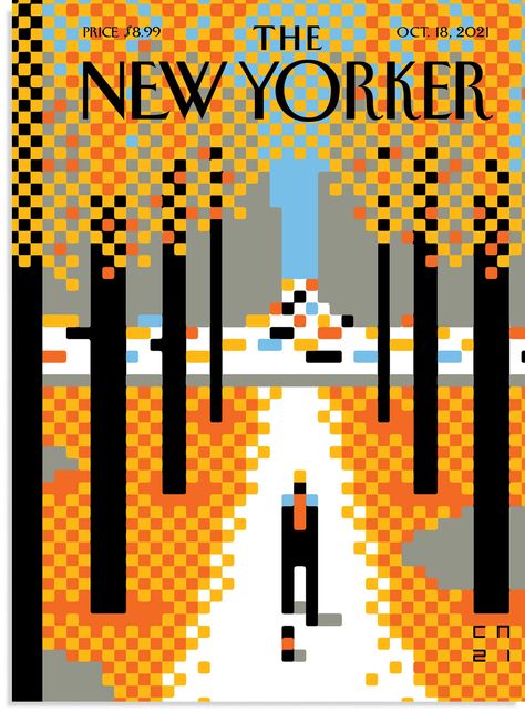 The New Yorker October, Christoph Niemann, City Grid, Museum Island, New Yorker Magazine, I Love To Run, New Yorker Covers, New York Subway, Walk In The Park