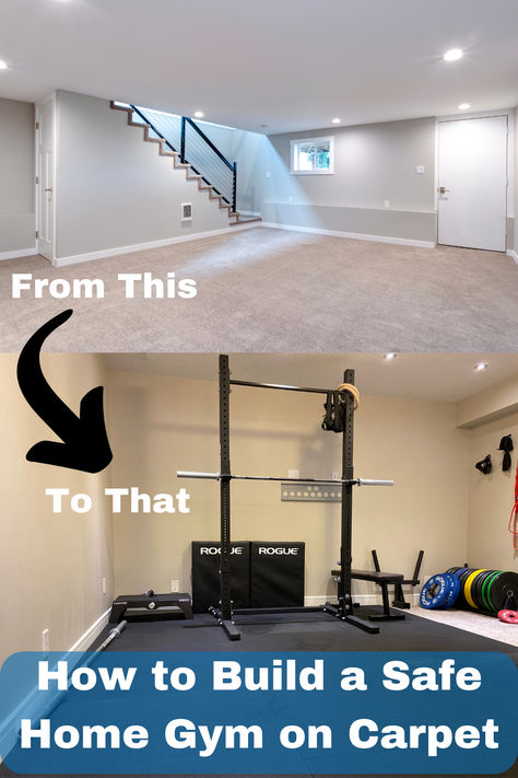 Spare Bedroom Gym, Spare Room Gym, Workout Room Design, Basement Workout Room, Basement Home Gym, Basement Gym Ideas, Basement Living Room, Home Gym Basement, House Gym