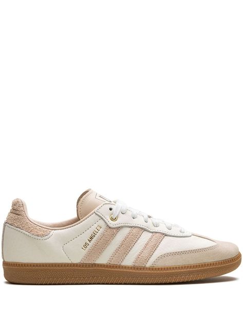 Adidas x LAFC Samba "Linen" Sneakers - Farfetch Mode Converse, Nude Sneakers, Beige Sneakers, Trendy Shoes Sneakers, Neutral Shoes, Shoe Wishlist, Summer Sneakers, Hype Shoes, Shoe Inspo