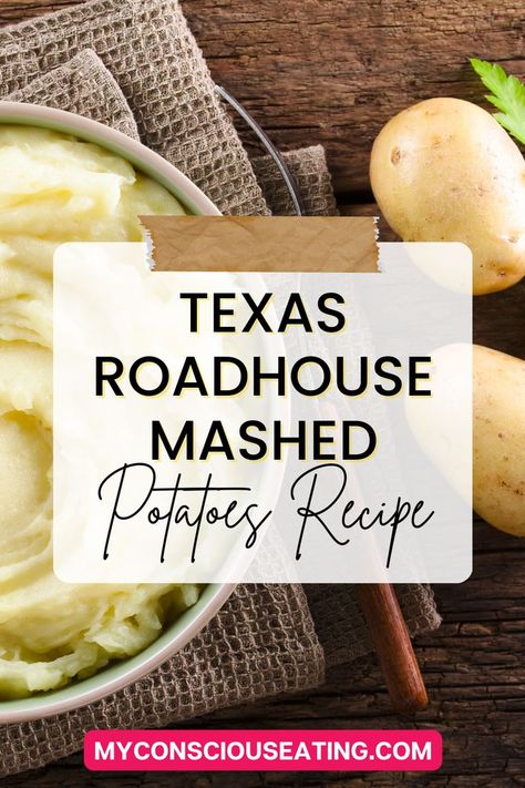 Texas Roadhouse Mashed Potatoes Recipe Texas Roadhouse Mashed Potatoes, Texas Roadhouse Recipes, Loaded Mashed Potatoes, Mashed Potatoes Recipe, Pasta Side Dishes, Potato Recipes Side Dishes, Leftover Mashed Potatoes, Cooking Dishes, Texas Roadhouse