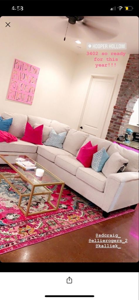 Living Room Preppy Aesthetic, Cute Preppy Living Room, Pink Preppy Living Room, Light And Bright Apartment, Canvas Apartment Decor, Preppy Living Room Apartment, Preppy House Aesthetic, Preppy Aesthetic Apartment, Cute Preppy Apartment