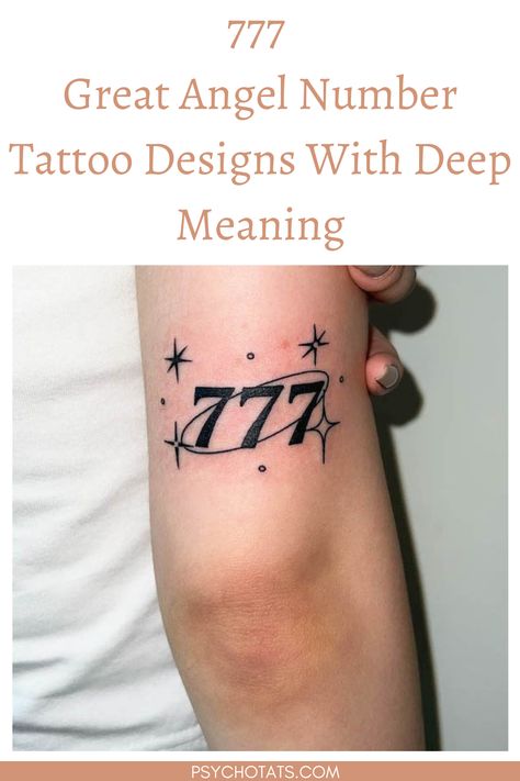 777 Tattoo Designs Numerology Tattoo Ideas, 1111 Tattoo Design, 777 Neck Tattoo, 777 Tattoo Design, 777 Tattoos, 777 Tattoo Ideas, Angel Number Tattoo Ideas, 777 Tattoo Meaning, Number Tattoo Ideas