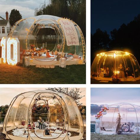 Offering beautiful tent set-ups for your next gathering at home or the park! https://www.facebook.com/DDGEvents/ #tent #setup #set #home #offer #offering Bubble Tent Party, Clear Bubble Tent, Bubble Tents, Tent Backyard, Elegant Backyard, Tent Party, Backyard Parties, Tent Set Up, Bubble Tent