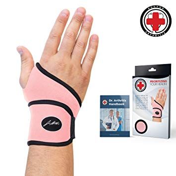 Doctor Developed Premium Ladies Pink Wrist Support/Wrist Strap/Wrist Brace/Hand Support [Single]& Doctor Written Handbook— Suitable for Both Right and Left Hands (Pink) Sprained Wrist, Thumb Brace, Finger Injury, Gel Socks, Wrist Injury, Wrist Brace, Hand Wrist, Carpal Tunnel, Wrist Support