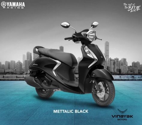 All New Powerful 125cc FI machine from Yamaha, Stand out from the crowd with The European Looks.  +919591072222 +919902046748 www.vinayakmotors.in  #Yamahaindia #scooter #fashionista #fascino #bs6 #fuelinjection #vinayakmotors #styleicon Stand Out From The Crowd, Fuel Injection, Style Icon, Japan, Quick Saves, Black