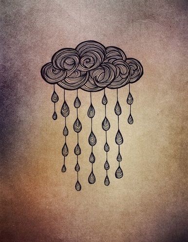 Tears Of Rain Tattoo, Colored Tattoo Design, Cloud Tattoo, Rain Art, Doodle Tattoo, Disney Tattoo, 1 Tattoo, Tattoo Feminina, No Rain