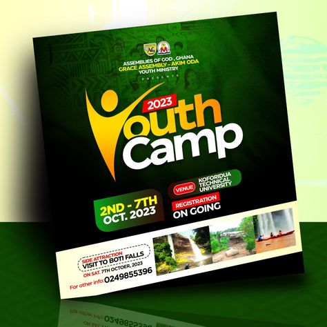 Youth Camp Poster, Class Poster Design, Typography Ads, Camp Flyer, Christian Graphic Design, King's Crown, Credit Card Design, Church Media Design, Free Psd Flyer Templates