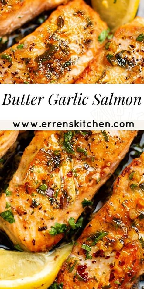 Braised Salmon, Salmon Recipes Baked Garlic Butter, Salmon Garlic Butter, Salmon Recipes Garlic Butter, Wasabi Salmon, Creamy Garlic Butter Salmon, Salmon With Garlic Lemon Butter Sauce, Salmon Recipes Baked Healthy, Salmon Glaze Recipes