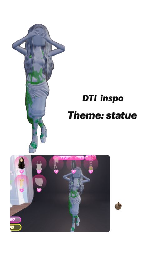 Hello this is my first post on Pinterest hope this is useful! Custom Theme, Dress To Impress, Statue