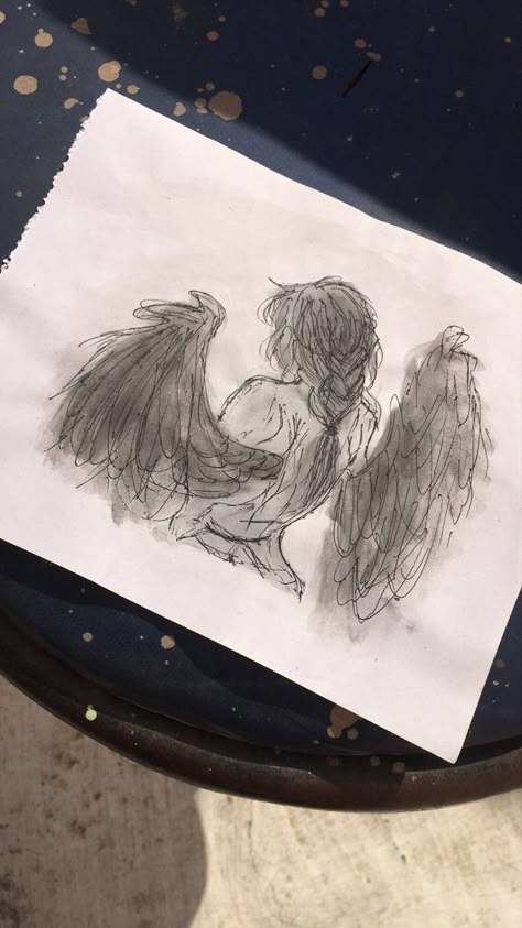 Female Angel Drawing, Horror Drawings Pencil Sketch, Goth Sketches, Angel Drawing Sketches, Fallen Angel Drawing, Horror Drawing Ideas, Draw Sea Animals, Draw Angel, Draw Sea