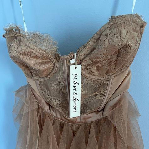 Nwt For Love & Lemons Bustier Gown In “Warm Taupe”. Size Medium. Revolve Bustier Gown, X Revolve Bustier Gown, For Love And Lemons X Revolve Bustier Gown, Revolve X For Love And Lemons Gown, For Love And Lemons Corset, Love For Lemons Dress, For Love And Lemons Sorbet Dress, Bustier Gown, Warm Taupe