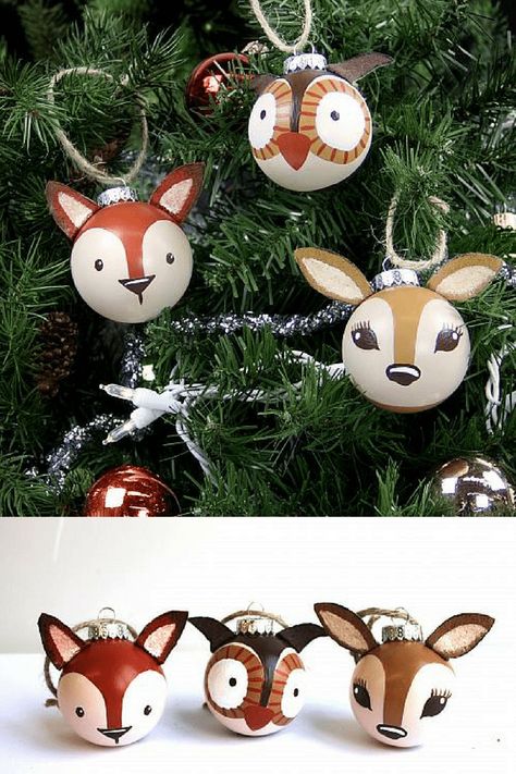 18 Creative DIY Christmas Baubles (Your Whole Family Will Adore) | The Mummy Front Diy Christmas Baubles, Making Ornaments, Woodland Ornaments, Christmas Craft Supplies, Christmas Crafts To Make, Diy Christmas Decorations, Christmas Tree Garland, The Mummy, Ultimate Christmas