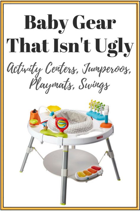 It seriously hard to find baby gear that isn't ugly. I've gathered the best activity centers, playmats & swings, for my list of baby toys that aren't ugly! Top Baby Items, Baby Closet Organization, Baby Activity Center, Baby Activity, Activity Center, Baby Trend, Baby Must Haves, Baby Gym, Baby Organization