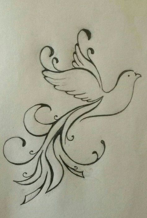 Peace Dove Drawing, Simple Bird Drawing Sketches, Simple Small Sketches, Drawings For Grandma, Easy Drawings Sketches Doodles, Dove Drawing Simple, Faith Drawings, Bird Drawing Simple, Romantic Drawing Ideas