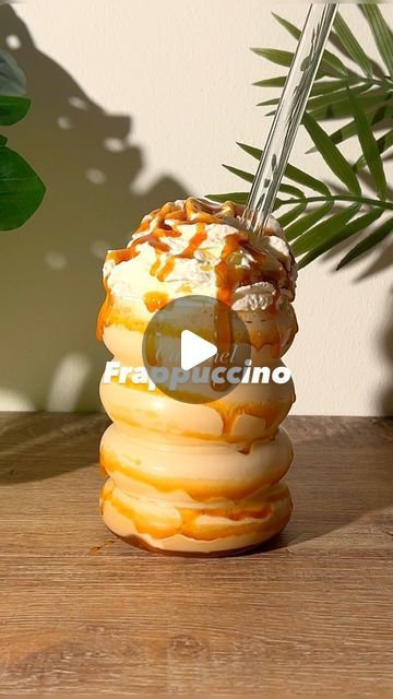 Caramel Frappuccino Recipe, Caramel Frappuccino, Frappuccino Recipe, Iced Latte, Caramel Sauce, Coffee Recipes, Coffee Drinks, Whipped Cream, Espresso