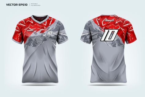 Vector t-shirt mockup sport shirt templ... | Premium Vector #Freepik #vector #racing-jersey #basketball-jersey #basketball-uniform #sublimation Volleyball Jerseys Design Men, Soccer Uniforms Design, Volleyball Jersey Design, Jersy Boys, Cricket Jersey, Racing Jersey, Basketball T Shirt Designs, Race Suit, Volleyball Jerseys