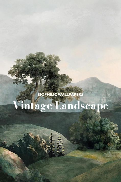 Wallpaper Murals Statement Wall Dining Room, Belartestudio Wall Mural, Wall Mural Wallpaper Nature, Botanical Mural Wallpaper, Scenic Wall Murals, Wall Mural Landscape, Natural Mural Painting, Vintage Wallpaper Mural, Mountain Mural Wallpaper