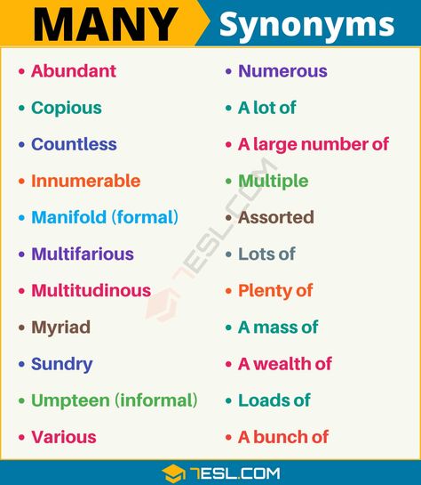 MANY Synonym: List of 22 Synonyms for Many with Useful Examples - 7 E S L Other Words For Excited, Synonyms For Excited, Another Word For Excited, Monkey Man, Essay Writing Skills, English Vocab, Good Vocabulary Words, Good Vocabulary, English Writing Skills