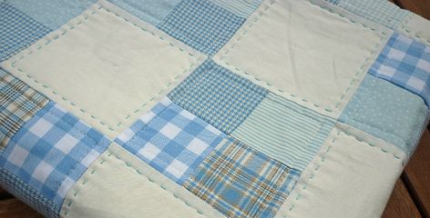 Easy Baby Quilts For Beginners, Quilting Patterns Free, Easy Hand Quilting, Plaid Quilts, Baby Boy Quilt Patterns, Baby Quilt Patterns Easy, Scrap Quilting, Kid Quilts, Boys Quilt Patterns