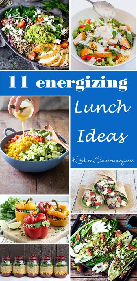 11 Energizing lunches to make you feel great! Late Lunch Early Dinner Ideas, Energy Boosting Foods, Kitchen Sanctuary, Best Lunch Recipes, Energizing Food, Healthy Afternoon Snacks, Spring Recipe, Quick Healthy Snacks, Healthy Lifestyles