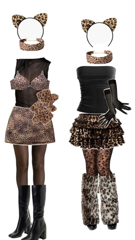 Animal Print Costume, Leopard Costume Women, Animals Outfit, Disfraces Ideas, Cheetah Costume, Leopard Halloween, Leopard Costume, Halloween Parejas, Pretty Halloween Costumes