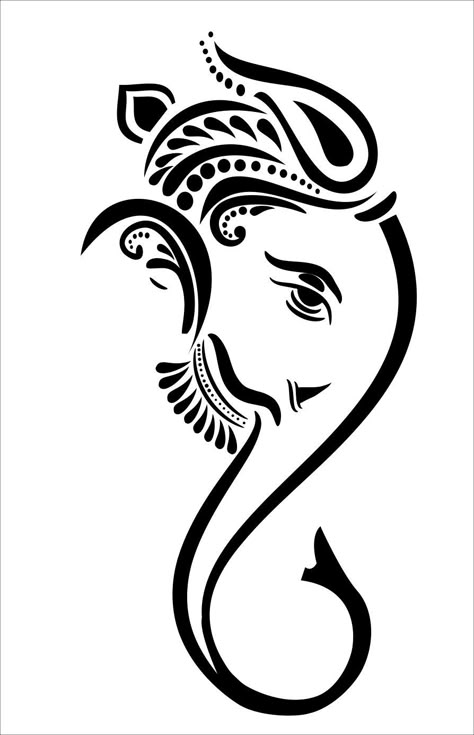 Vinayaka Black And White, Ganapati Painting Easy, Vinayagar Logo, Ganpati Black And White, Ganesh Black And White, Ganesh Vector, Lord Ganesha Wallpapers, Ganesh Ji Wallpaper, Wallpapers God