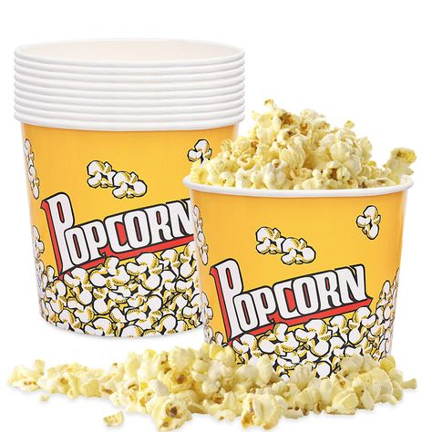 Plastic Popcorn Containers, Movie Theater Party, Movie Basket Gift, Party Movie Night, Popcorn Buckets, Popcorn Cups, Popcorn Containers, Popcorn Boxes, Popcorn Seasoning