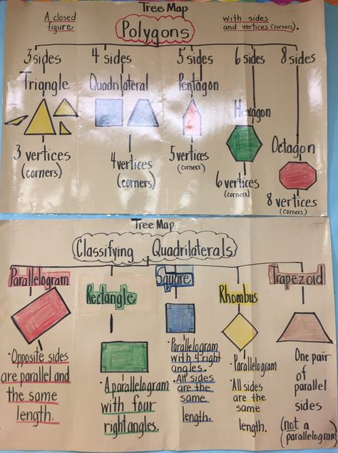 Classifying Quadrilaterals Activities, Types Of Quadrilaterals, Properties Of Quadrilaterals, Understanding Quadrilaterals Class 8, Classifying Quadrilaterals, Triangle Properties Geometry, Tree Map, Summer Camp Activities, 5th Grade Math