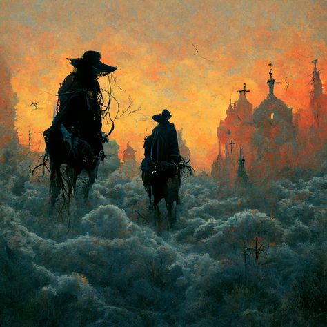 Western fantasy ai creation Western Fantasy Art, Horror Western, Spooky Western, Dark Western, Fantasy Western, Gothic Western, Fantasy Vibes, Western Ghost, Galaxy Aesthetic