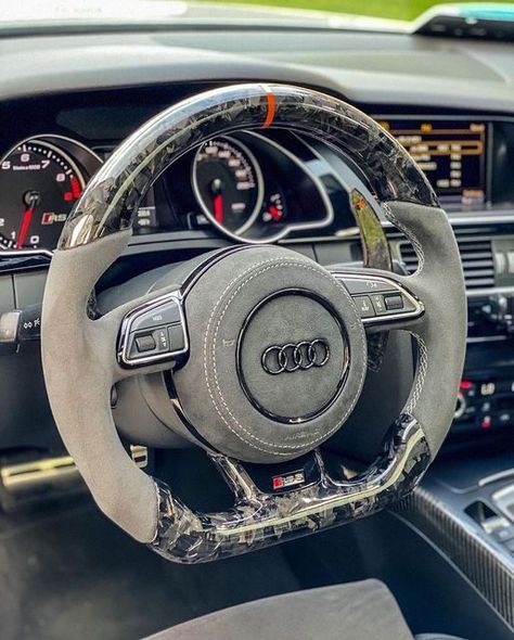 Best Audi Fan Page🥇 on Instagram: "🔥Insane Carbon Steering Wheel🔥 • • Credit: @nardo_rs5 • •⁠ FoLLoW 👉🏼 @audilogy⁠ ⁠FoLLoW 👉🏼 @audilogy⁠ FoLLoW 👉🏼 @audilogy⁠ •⁠ 👇🏼Tag someone who has to see this ⁠ •⁠ 🔔 Daily posts of Audi pictures and videos ⁠ •⁠ ❤️Doubletap if you like this⁠ •⁠ ✅ Turn on Post notification to see content⁠ ⁠ ⁠ ⁠ ⁠ #audirs A #audilove U #audilover D #audiloverr I #audilovers L #carphotography O #audi_official G #audiclub Y #audifan A #instacars U #car D #amazingcars I Audi Pictures, Audi Steering Wheel, Audi Sport, Audi Rs, Steering Wheels, Audi Q3, Audi A8, Audi Cars, Audi A5