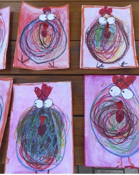 Color Mixing Projects For Preschoolers, Pig Directed Drawing Preschool, Farm Art Ideas For Preschoolers, The Farm Kindergarten Activities, Fundraiser Art Projects, Farm Craft Kindergarten Art Projects, Easy Art Project For Kindergarten, 1st Grade Animal Art, Farm Animal Art Kindergarten