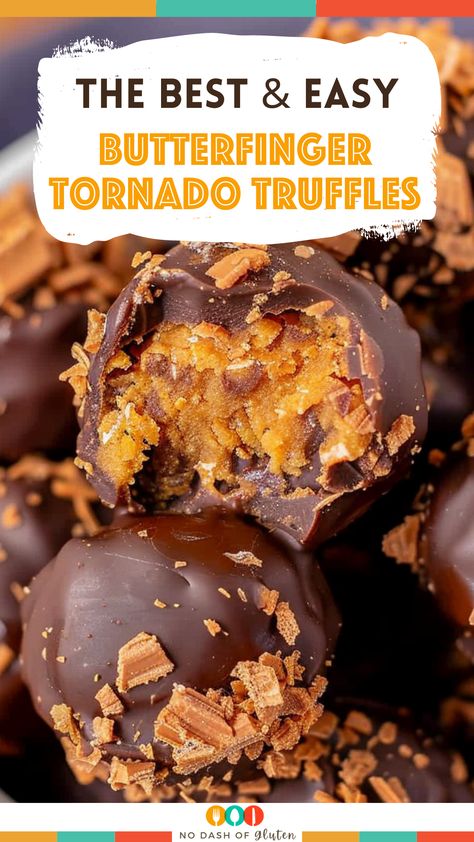 Recipes With Butterfingers, Thanksgiving Truffle Desserts, Butterfinger Balls Recipe Easy, Butterfingers Balls, Butterfinger Truffles Recipe, Butterfinger Balls Recipe, Easy Finger Desserts, Butterfinger Bark, Butterfinger Truffles