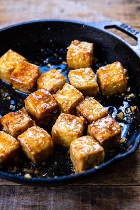 Honey Tofu Recipes, Honey Mustard Tofu, Autumnal Dinner, Honey Tofu, Honey Garlic Tofu, Tofu Snacks, Garlic Tofu, Tofu Sauce, Tonights Dinner