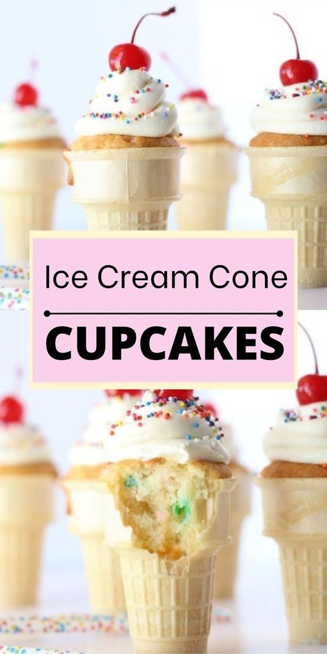 Ice Cream Cone Cupcake Ice Cream Cone Themed Cupcakes, Cupcake In Ice Cream Cone How To Make, Baking Cupcakes In Ice Cream Cones, Ice Cream Cone Birthday Party, Ice Cream Cone Cupcakes Halloween, Ice Cream Party Aesthetic, 3rd Ice Cream Birthday Party, Kids Birthday Party Desserts, Ice Cream Cupcake