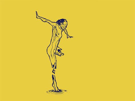 Rotoscoping Illustration, Animation Transformation, Tvpaint Animation, Fall Animation, Muscle Skeleton, Yellow Gif, Transformation Animation, Rotoscope Animation, Experimental Animation