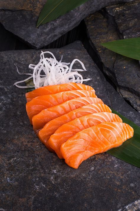 Salmon Sashimi Aesthetic, Salmon Aesthetic, Sashimi Recipe, Japanese Sashimi, Bridal Hair Bands, Empire Waist Wedding Dress, Salmon Sashimi, Light Appetizers, Ethereal Wedding