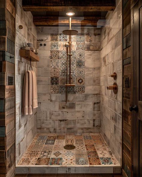 15+ Must-See Shower Bathroom Remodel Ideas for a Dreamy Retreat • 333+ Art Images Country Walk In Shower Ideas, Diy Renovation Bathroom, Fancy Shower Ideas, Rock Shower Ideas Walk In, Bathroom Ranch Style, Rustic Tiled Shower Ideas, Country Home Bathroom Ideas, Boho Bathroom Shower Ideas, Brick Walk In Shower Ideas