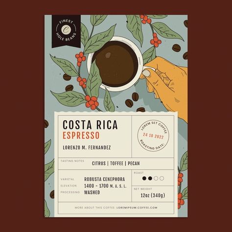 Coffee Bag Label Design, Coffee Bean Packaging Design, Coffee Label Packaging, Coffee Package Design, Coffee Label Design, Coffee Labels, Coffee Packaging Design, Honey Label Design, Desain Merek