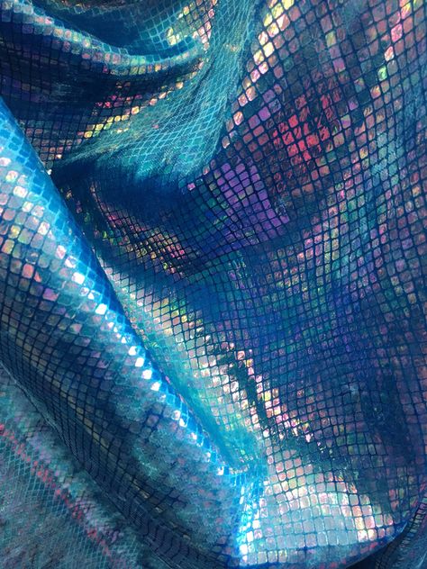 "New iridescent blue 4 tone cracked ice design on poly spandex fabric 60\" inch wide sold by the yard Fabric width:58\"/60\" wholesale available Thanks!!" Iridescent Clothing, Ice Design, Iridescent Fabric, Iridescent Foil, Alexander Henry Fabrics, Fabric Textures, Iridescent Blue, Fabric Texture, Color Textures