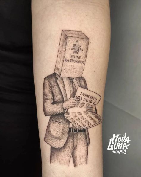 The 1975 Tattoo Ideas Lyrics, The 1975 Inspired Tattoos, The Doors Tattoo Ideas, Boxed Tattoos, Box Tattoo 1975, Tattoo Sketches Ideas Creative, Cornerstone Tattoo, Concert Tattoo Ideas, Talking Heads Tattoo