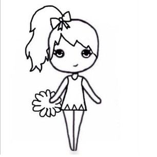 this is a cheer chibi my fav its just like me because i am a cheerleader Cheerleader Drawing, Chibi Girl Drawings, Girl Drawing Sketches, Chibi Girl, Girl Drawing, Drawing Sketches, Easy Drawings, Cheerleading, To Draw