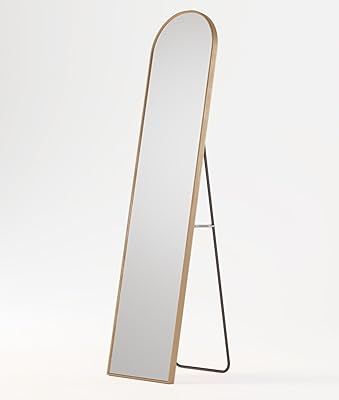 Amazon.com: HARRITPURE 64"x21" Arched Full Length Mirror Free Standing Leaning Mirror Hanging Mounted Mirror Aluminum Frame Modern Simple Home Decor for Living Room Bedroom Cloakroom, Gold : Home & Kitchen Gold Full Length Mirror, Full Length Mirror In Bedroom, Arched Full Length Mirror, Full Mirror, Leaning Mirror, Simple Home Decor, Home Decor For Living Room, Full Body Mirror, Mirror Hanging