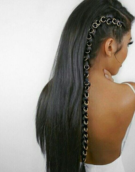 Hair Styles For Work, Coachella Hair, Fest Outfits, Smink Inspiration, Festival Hair, Hair Rings, Hair Envy, Hair Dos, Pretty Hairstyles