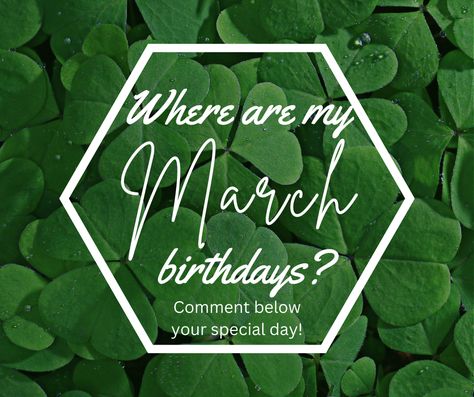 Birth Month Stones, Interactive Facebook Posts, Pampered Chef Party, Mary Kay Party, March Birthday, Facebook Engagement, Birthday Posts, Interactive Posts, Social Media Engagement