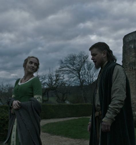 The Last Duel Marguerite, The Last Duel Costumes, Jodie Comer The Last Duel, The Last Duel, Medieval France, Medieval House, Medieval Aesthetic, Medieval Houses, Jodie Comer