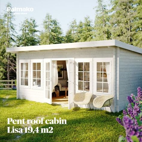 Lovely pent roof cabin Lisa 19,4 m2 can be used with or without door and window bars. Lisa can be ordered dip-treated to get nice shade and protect wood before final finishing coat. It is possible to add different optional products according to one's needs - roof covering, rain gutters, extension, canopy roof or even extra doors and windows.

Photos by Saarnak Visuals and Palmako

#cabin, #palmako, #bringingjoytothegarden, #timberinthegarden, #outdoorlivingspace,  #woodenhouse Contemporary Garden Rooms, Shed Of The Year, Converted Garage, Roofing Options, Building Roof, Contemporary Garden, Double Glazed Window, Building Structure, Garden Buildings